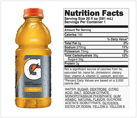 gatorade calories|gatorade calories per ounce.